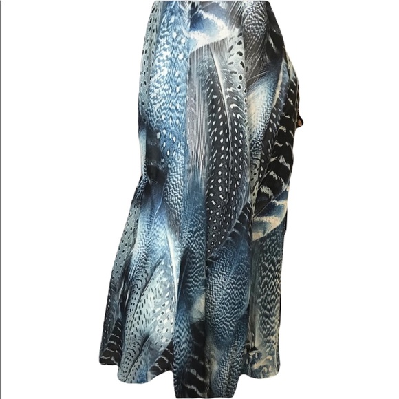 Hale Bob sheer feather print long sleeve blouse. Size small - Picture 2 of 12